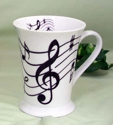 Music Notes 12oz Latte Mug