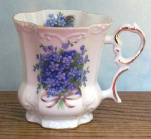 Blue Forget Me Not Victorian Mug