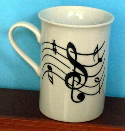 Music Notes Flare Mug